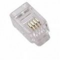 RJ 11 Mod ends, 4 conductor, 100Ct.