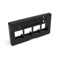 Leviton wallplate modular furniture 4 port black, 49910-SE4 small