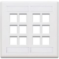 Leviton wallplate 12 port dual gang, 42080-12