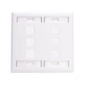 Leviton wallplate 6 port dual gang, 42080-6